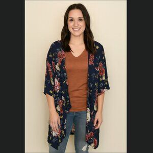 LuLaRoe Floral Long Kimono